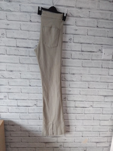 Beige linen blend - blend, trousers