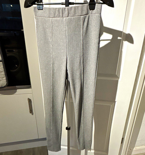 Woman grey ribbed - woman, elastic