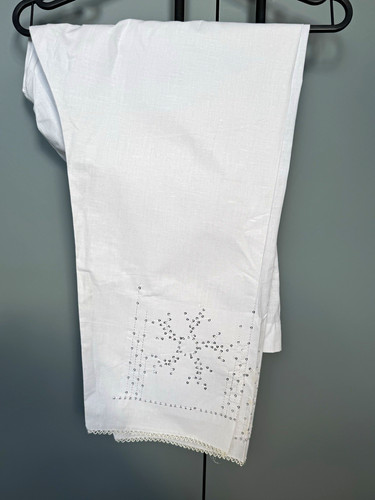 White cotton embroidered - white,