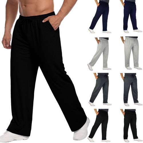 Mens fleece trousers open - mens, hem