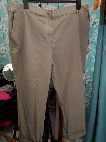 Cotton pale khaki trousers - cotton,