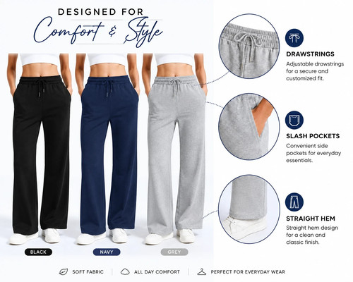 Womens open hem jogging - open,