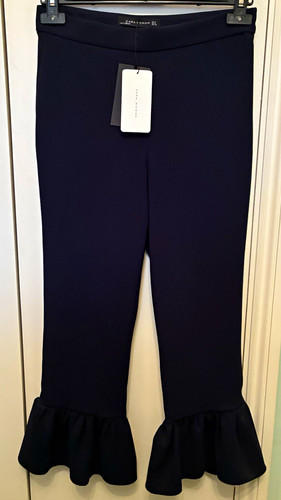 Zara woman navy - navy, flared