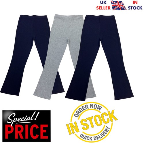 Ladies trousers flared wrinkle - ladies,