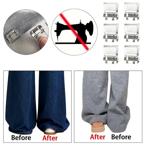 Invisible pants hem - hem, clip